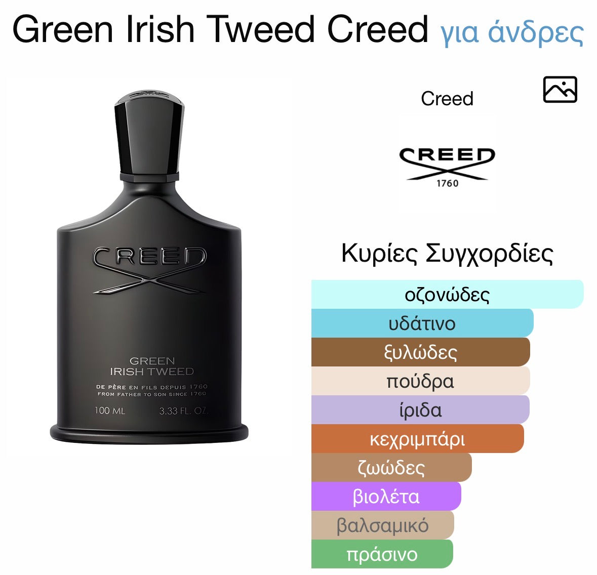 3ml/5ml/8ml decant - Creed Green Irish Tweed
