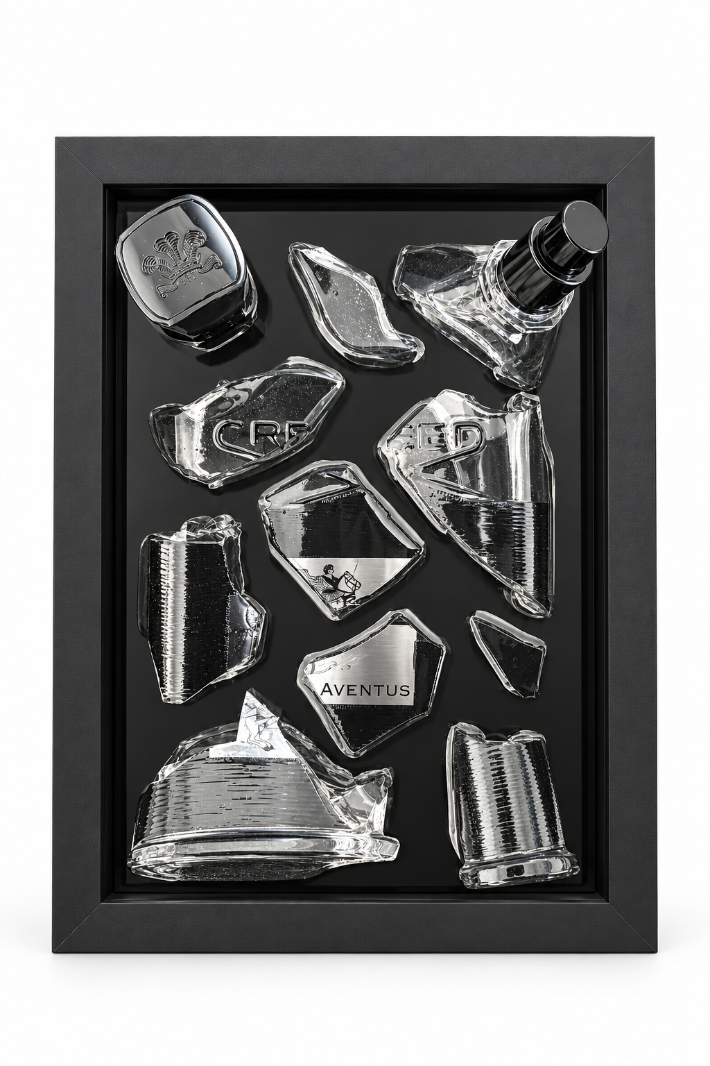 Clean studio product image of the framed Creed Aventus artwork