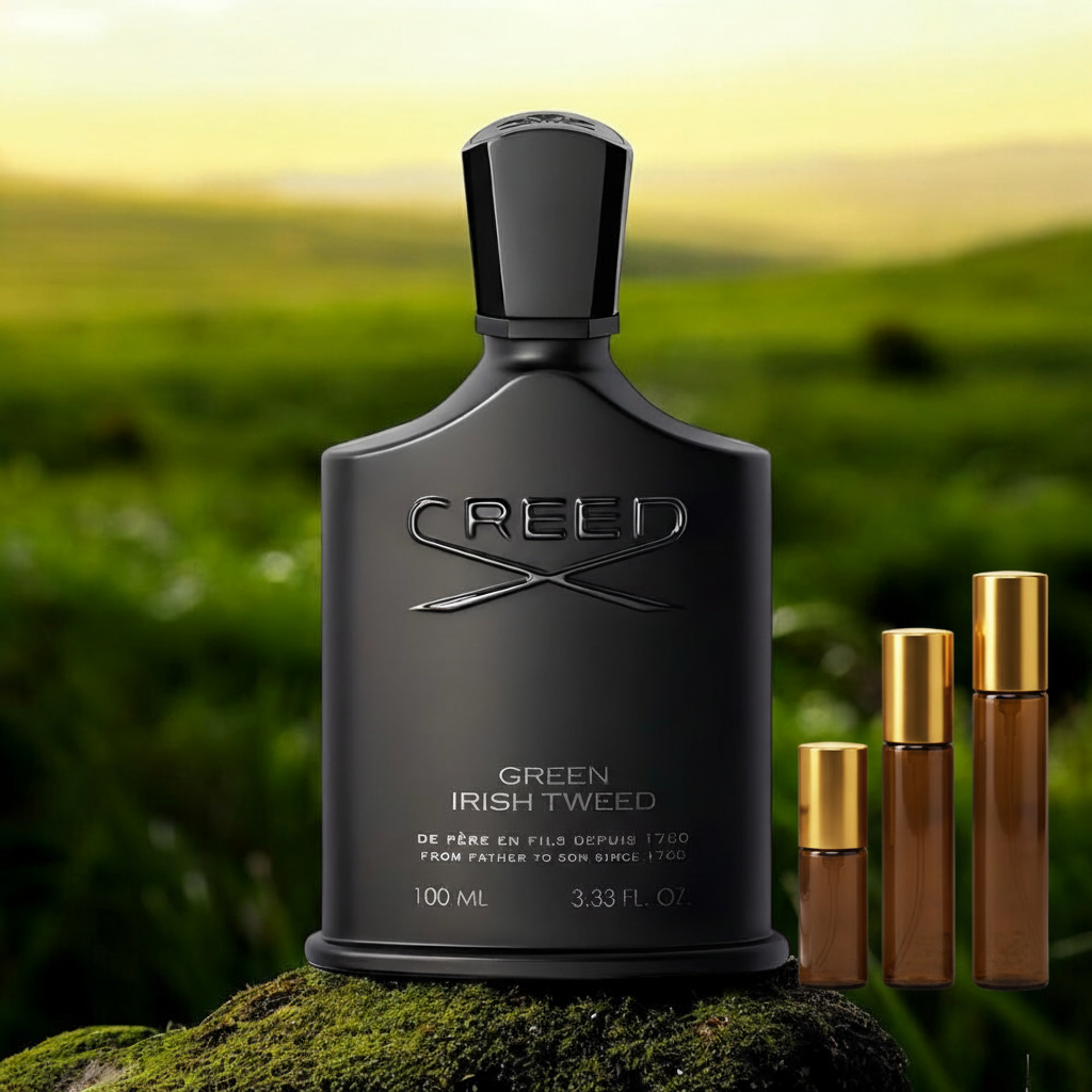 Creed Green Irish Tweed with decants