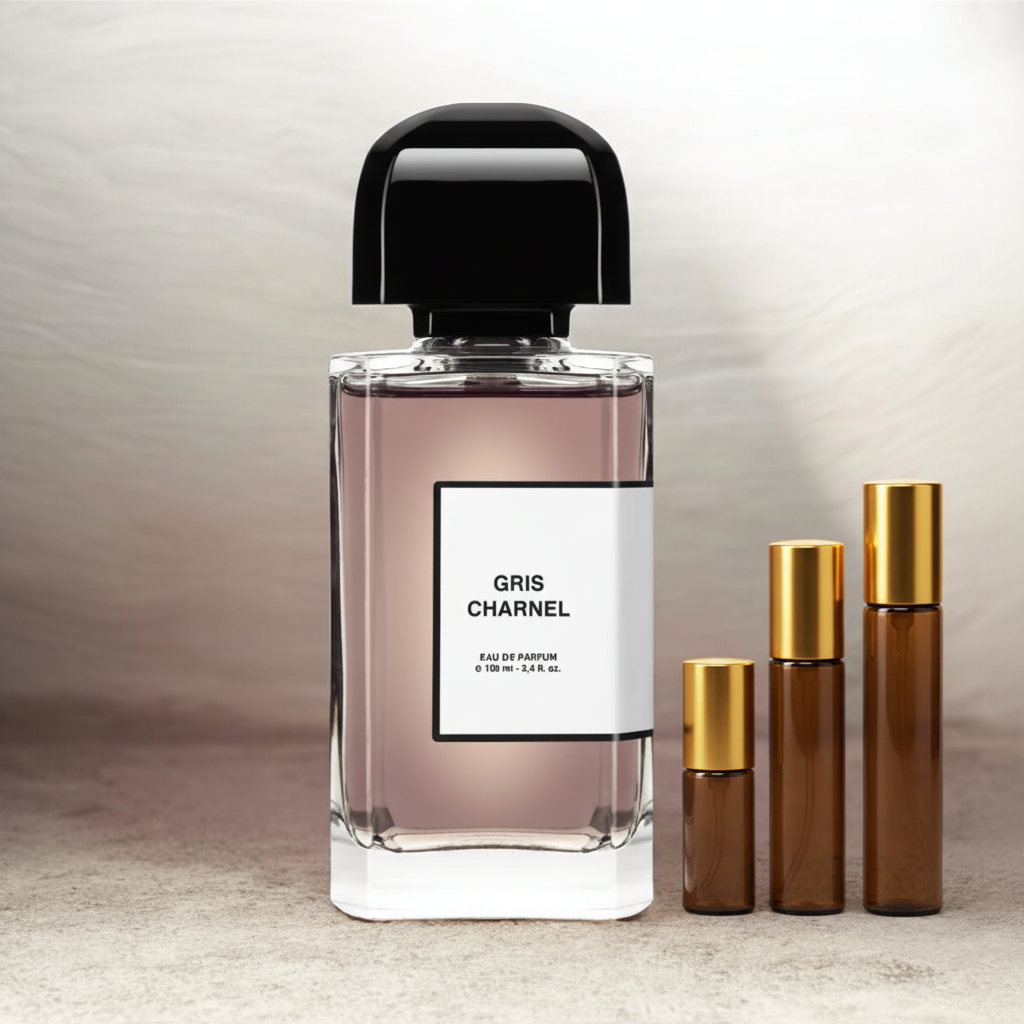 Gris Charnel with decants on side