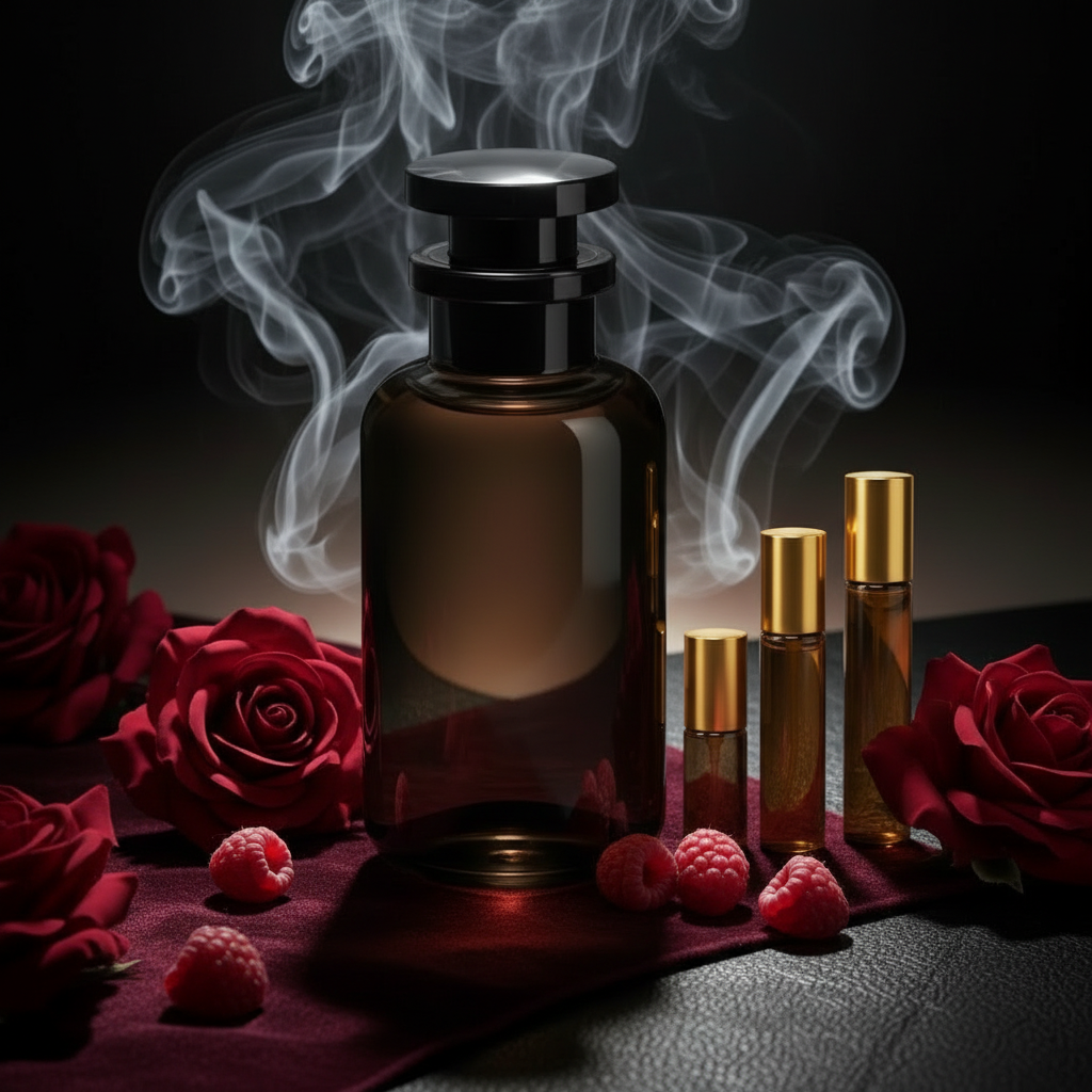 Nomade Nº02 lifestyle image with fragrance notes