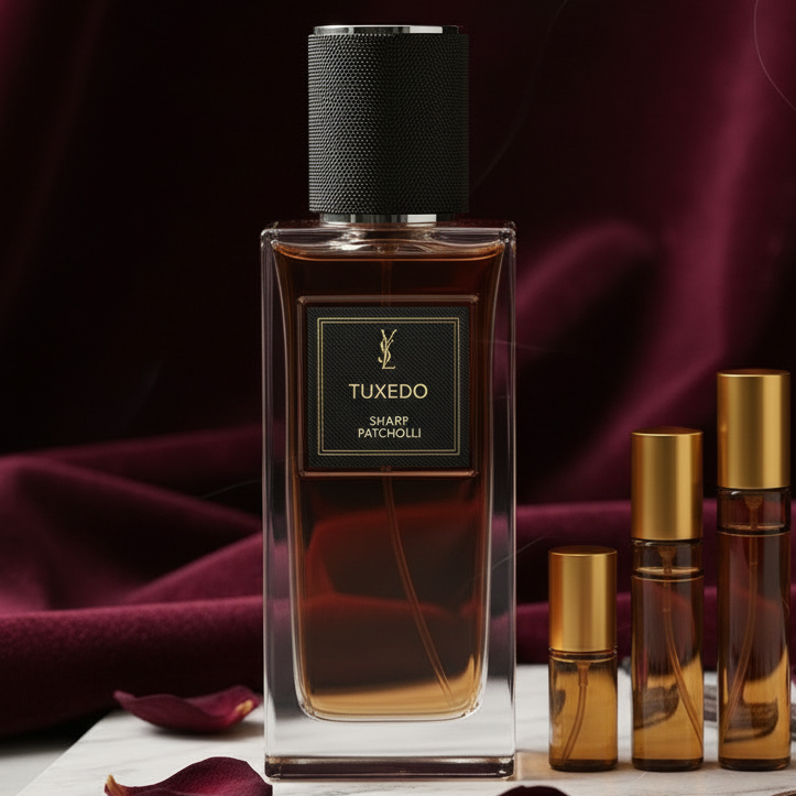 YSL Tuxedo – Centered Bottle, Fashion Editorial